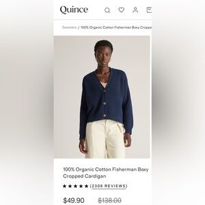 Quince Navy Blue Sweater